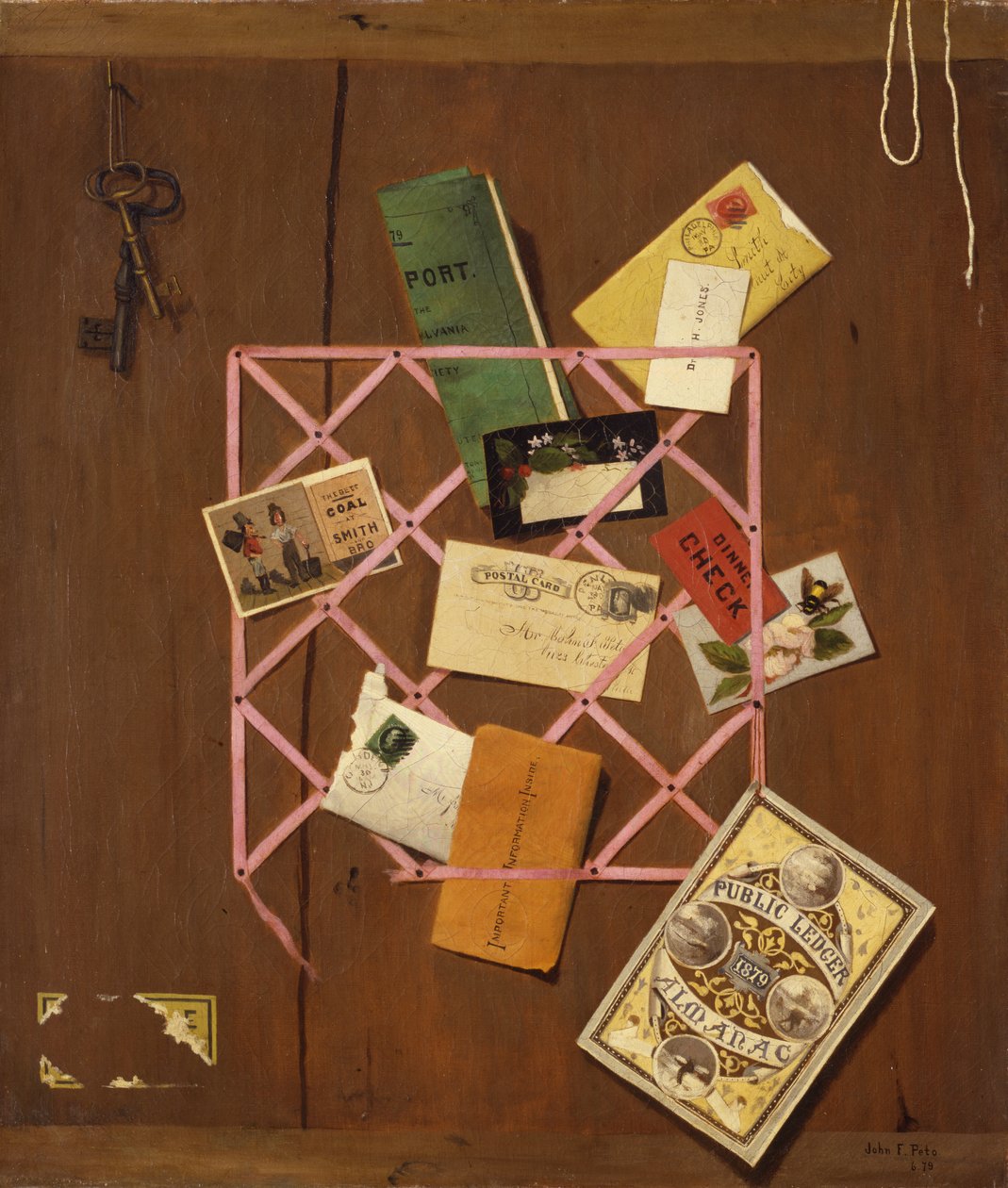 Placa de escritório da Smith Brothers Coal Company, 1879 de John Frederick Peto