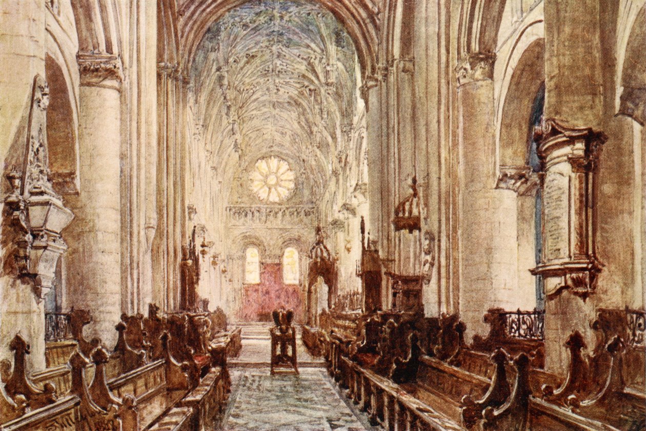 Interior da Catedral da Igreja de Cristo, 1903 de John Fulleylove