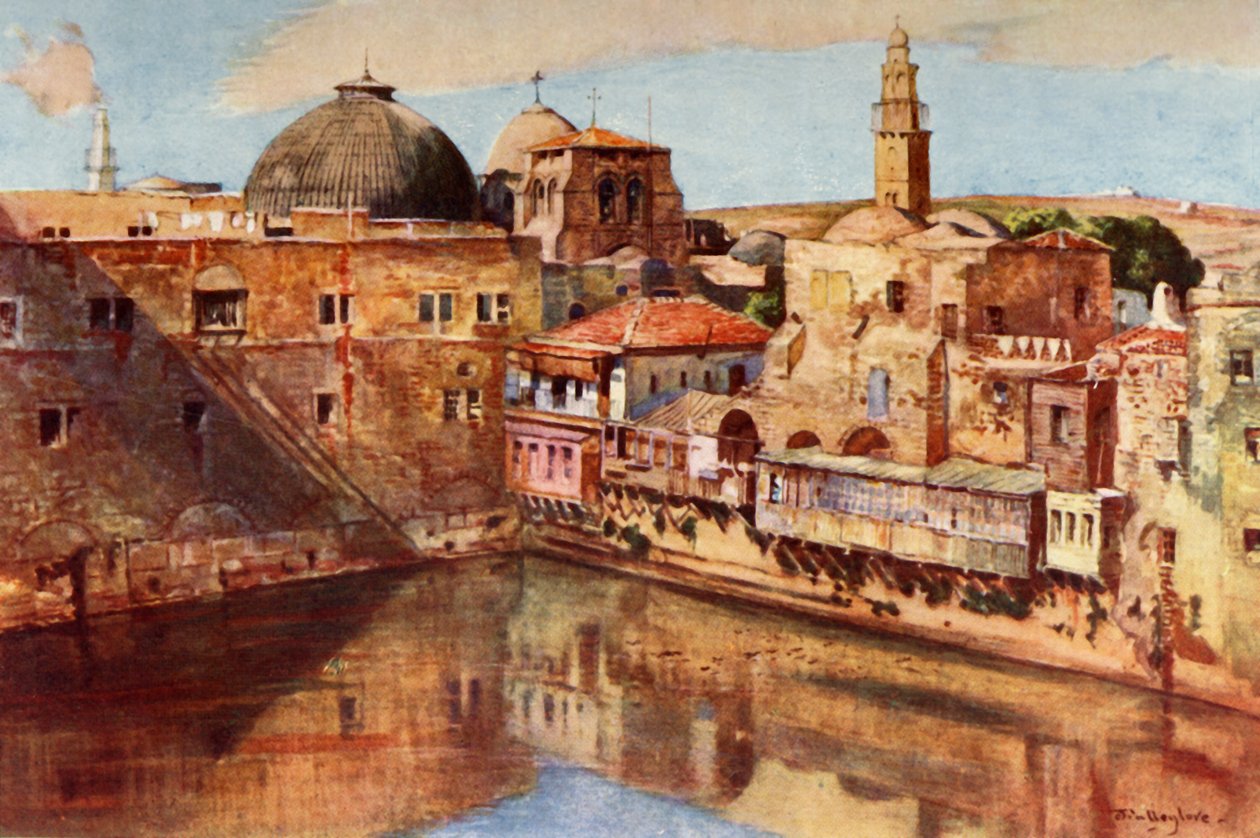 Jerusalem.- The Pool of Hezekiah, 1902. de John Fulleylove