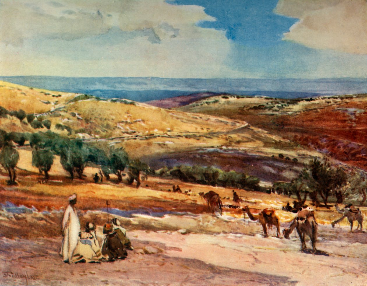 Na estrada de Jerusalém para Betânia, 1902. de John Fulleylove