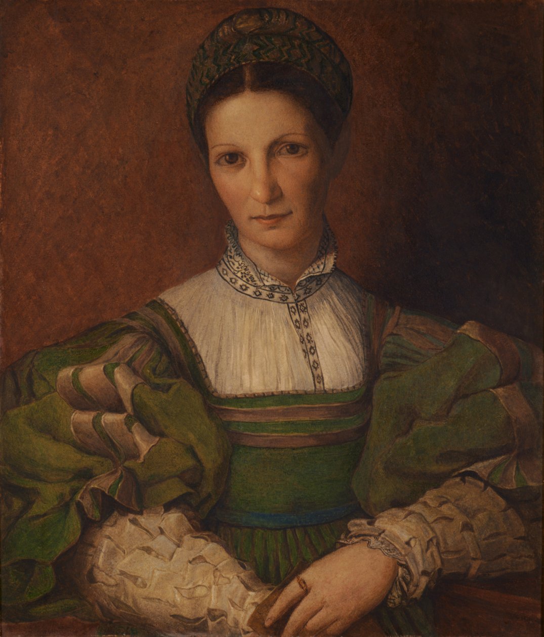 Retrato de uma senhora, depois de Sebastiano Del Piombo de John Fulleylove