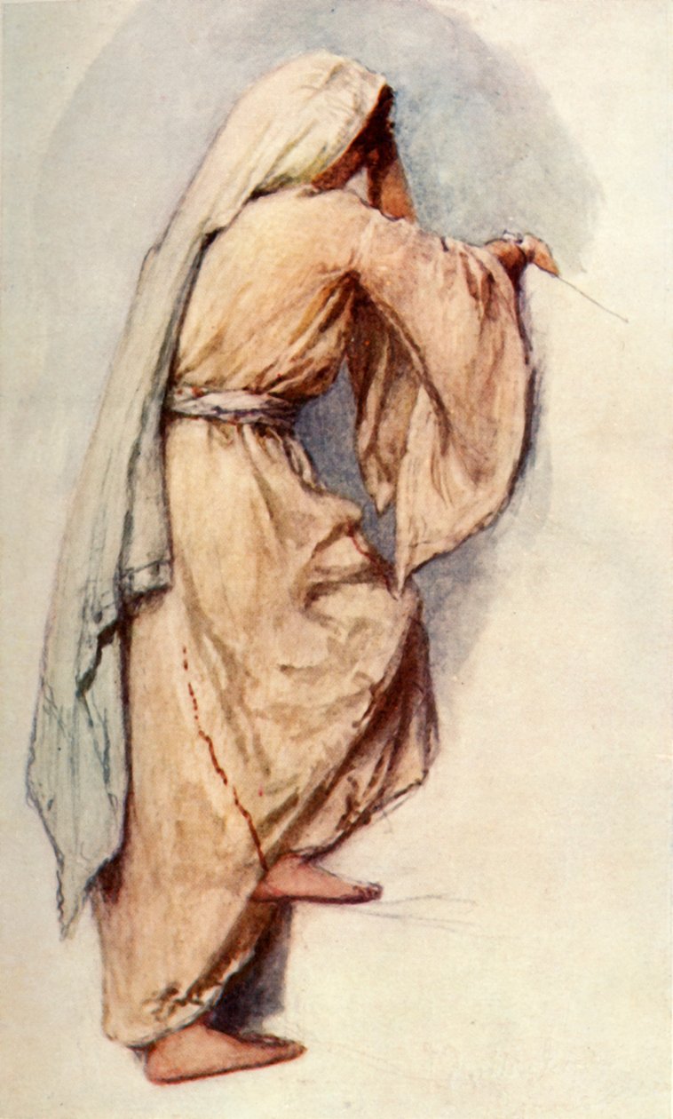 Estudo para o vestido de férias das mulheres sírias, 1902. de John Fulleylove