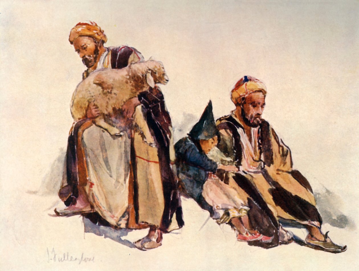 Pastores sírios e pastor Boy, 1902. de John Fulleylove