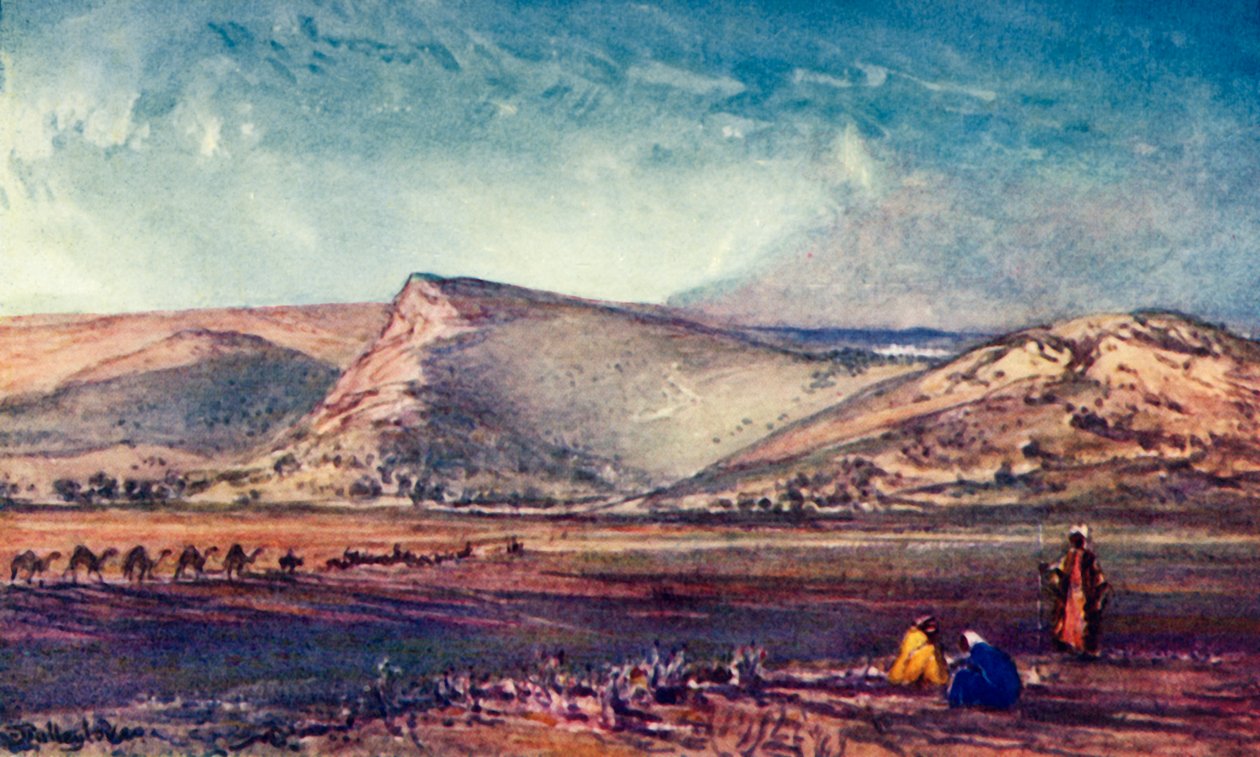 As colinas em volta de Nazaré, na planície de Esdraelon, 1902. de John Fulleylove