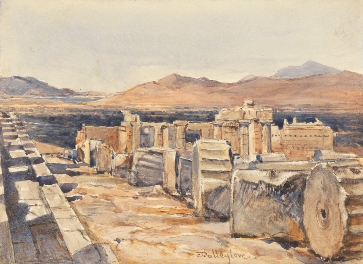 A Propylaea do Bordo Norte do Stylobate do Pártenon, Atenas de John Fulleylove