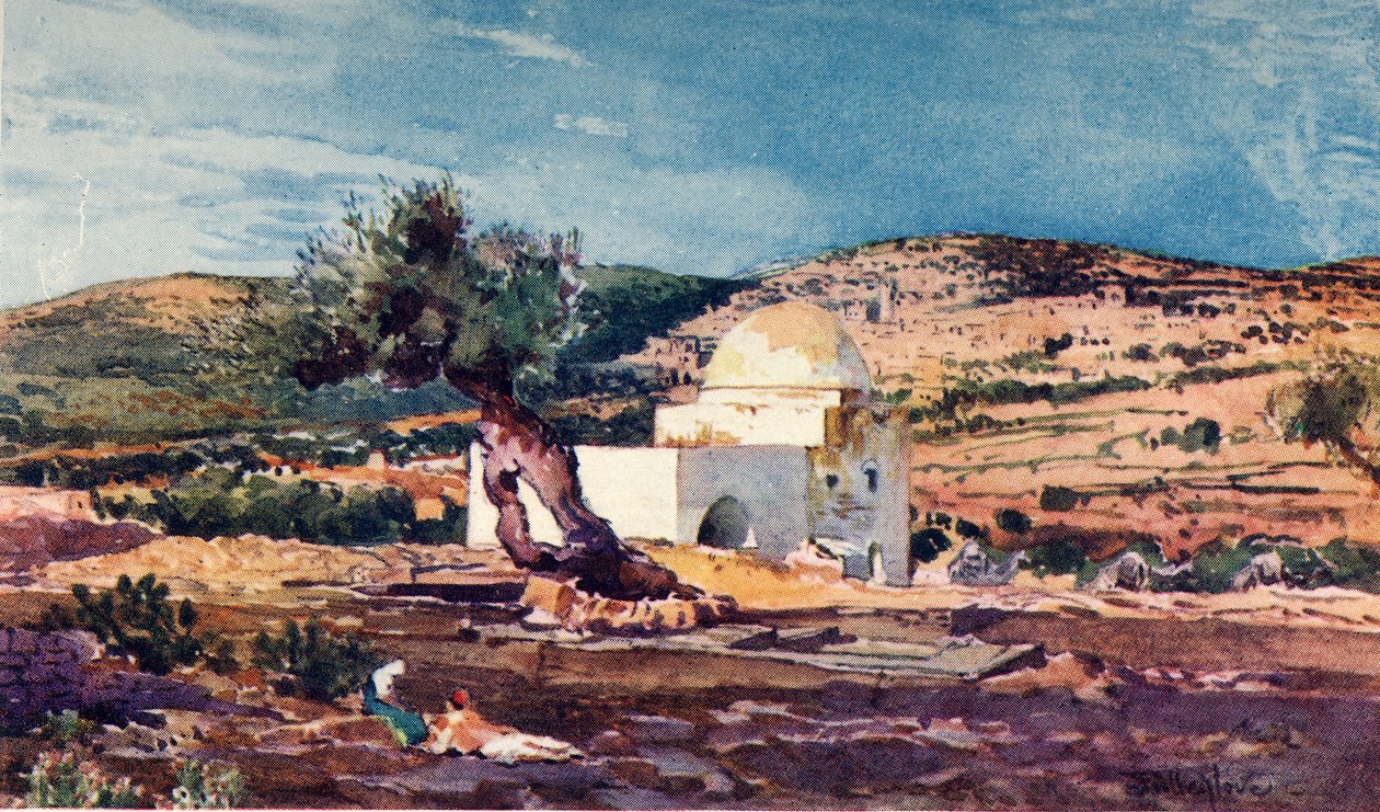 O túmulo de Raquel na estrada de Jerusalém para Hebron, 1902. de John Fulleylove