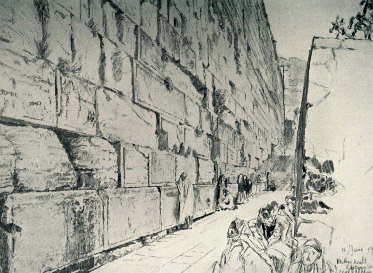O Muro do Lugar das Lamentações, 1902. de John Fulleylove