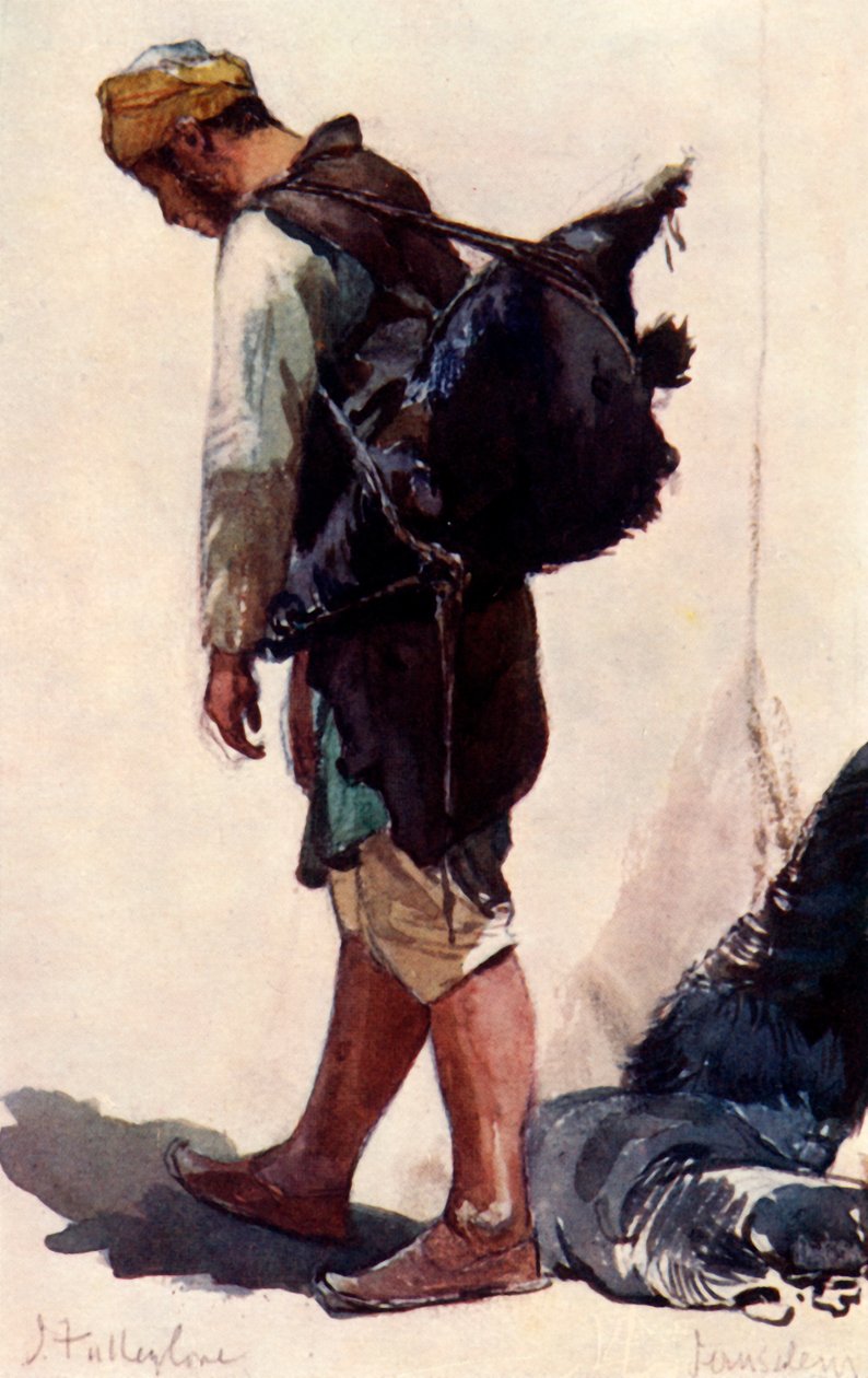 Figura ereta do transportador de água, 1902. de John Fulleylove