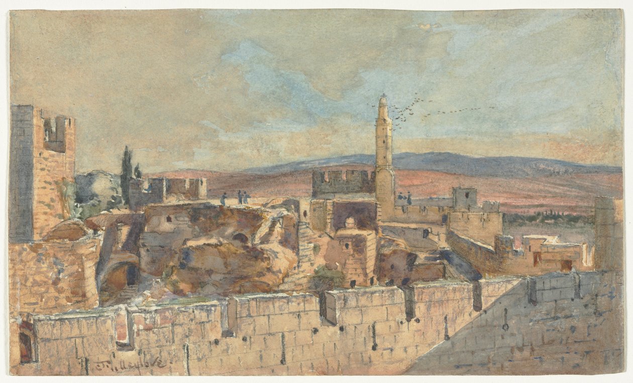 Vista da Cidade Velha de Jerusalém de John Fullylove