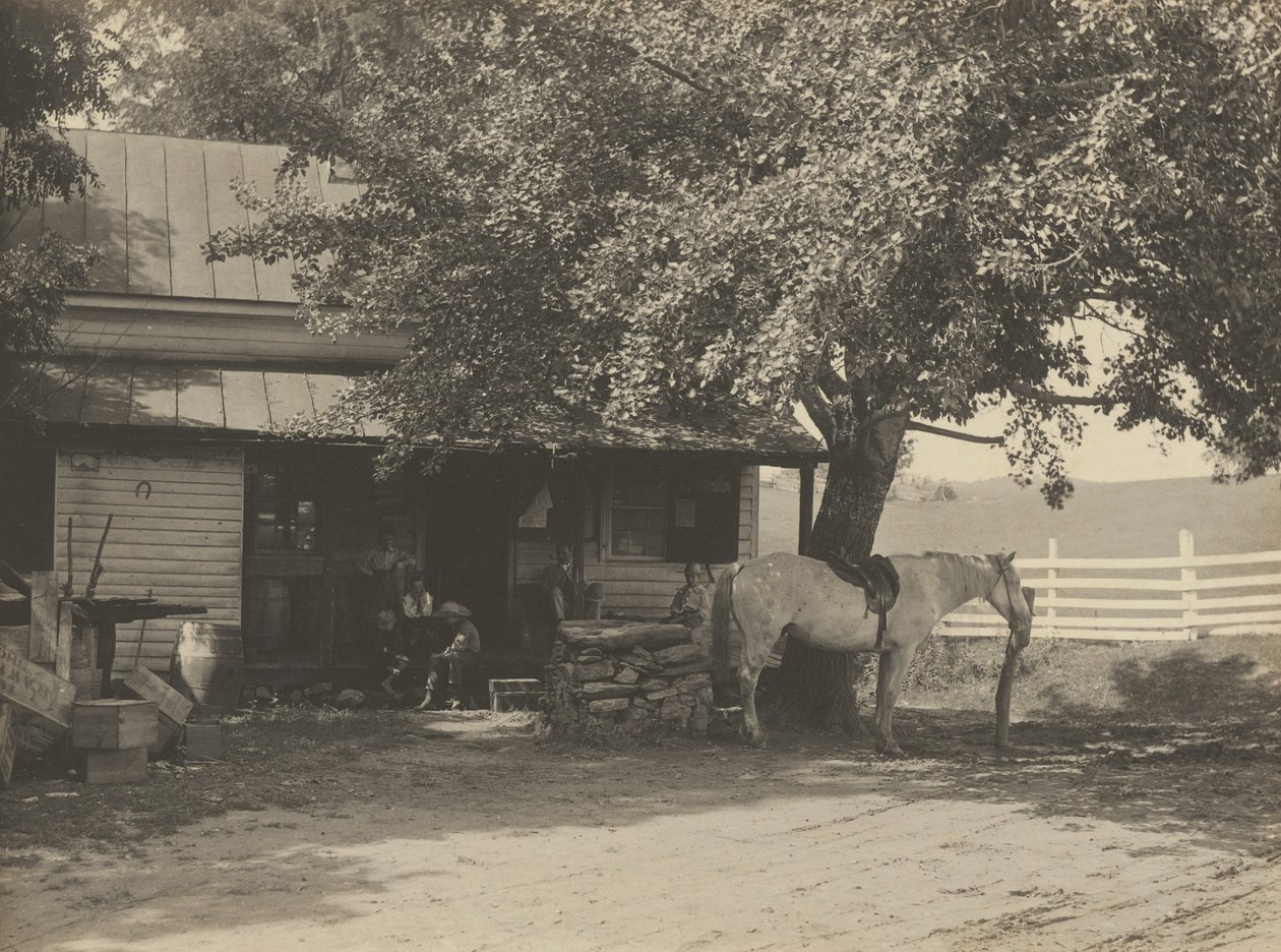 Loja de campo e estação de correios, 1890-1900 (foto) de John G. Bullock