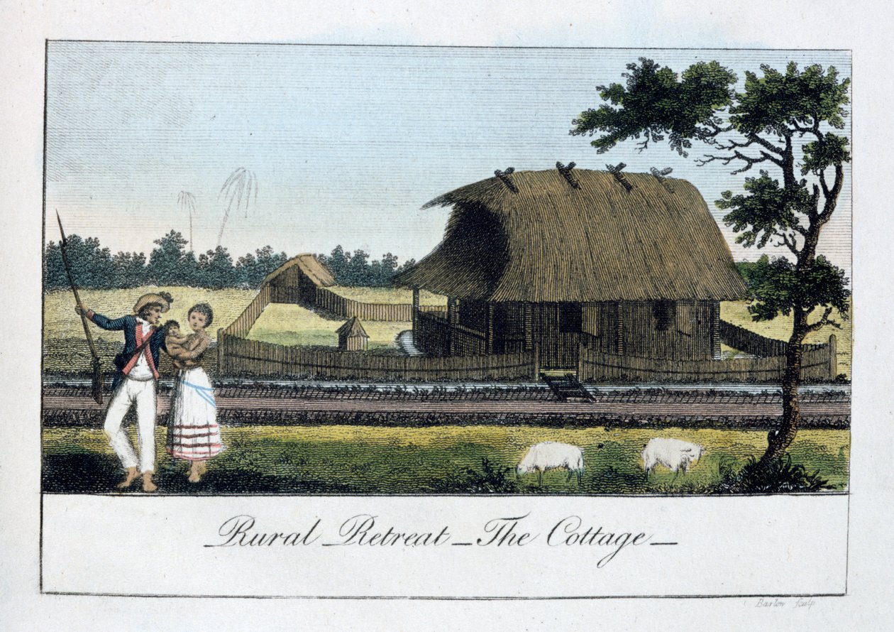 Retiro rural, The Cottage, 1813 de John Gabriel Stedman