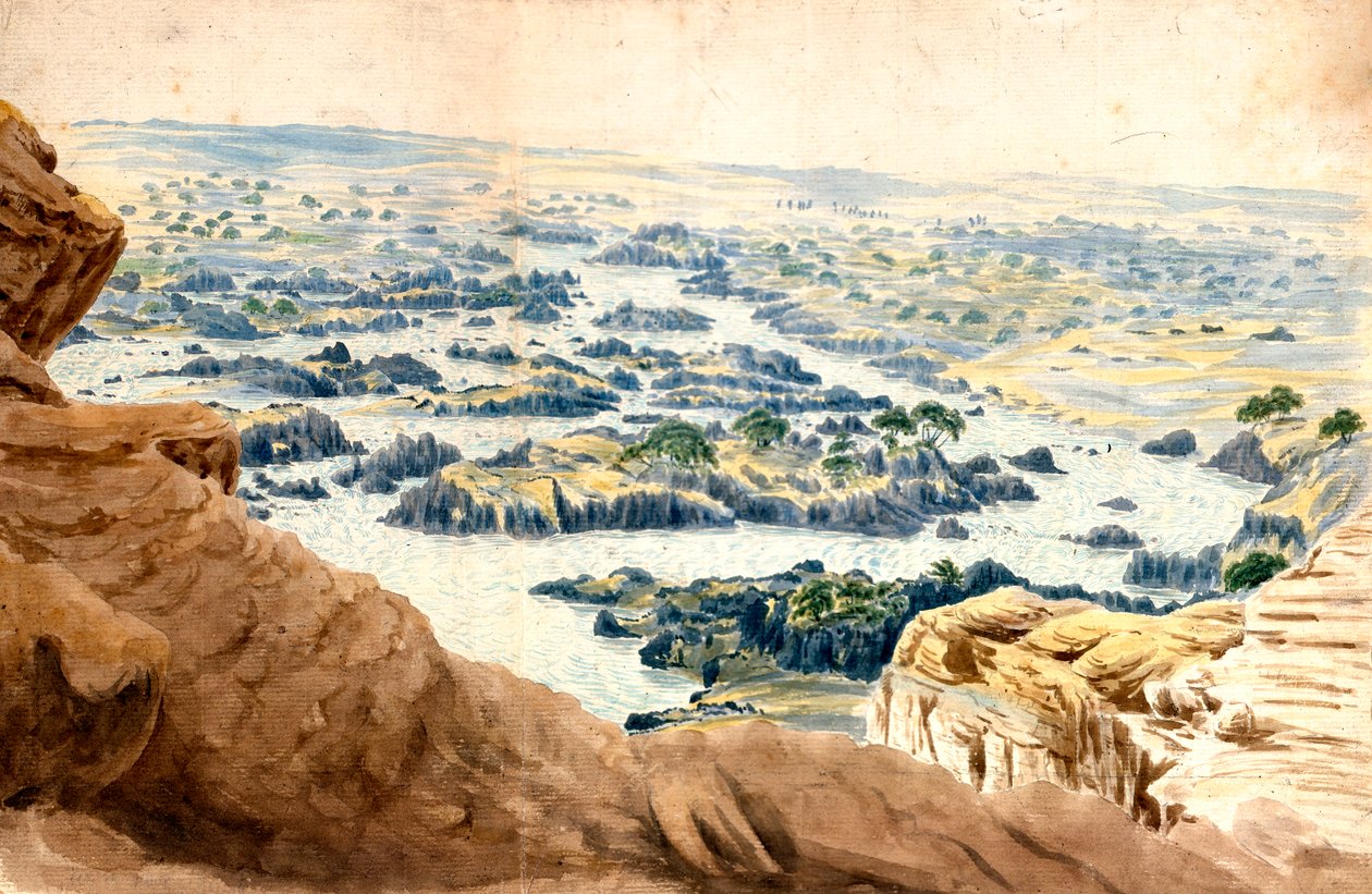 Paisagem, Catarata, Egito, século XIX de John Gardner Wilkinson