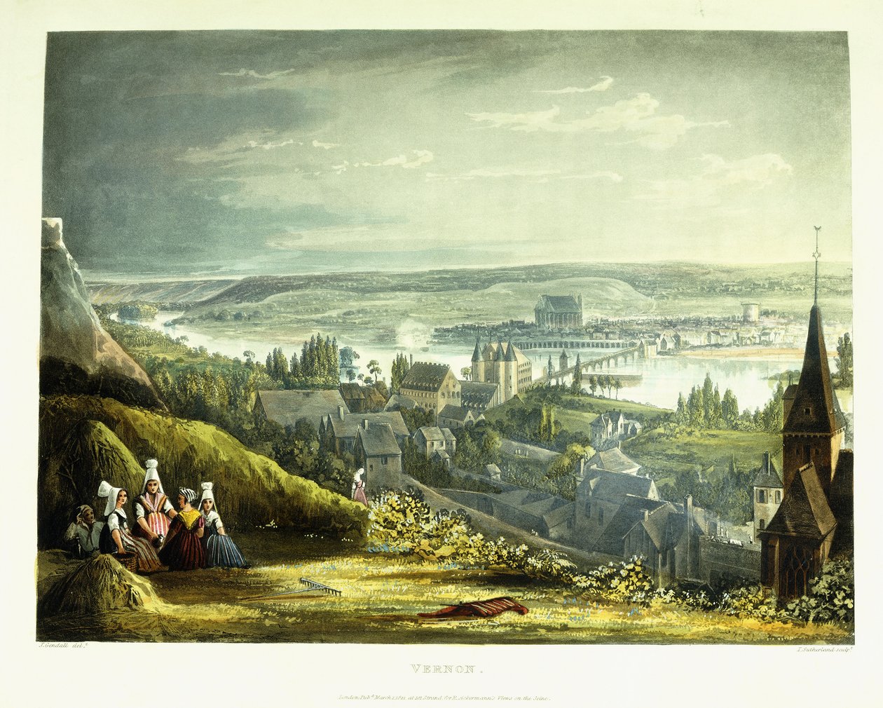 Uma vista de Vernon, 1821 de John Gendall