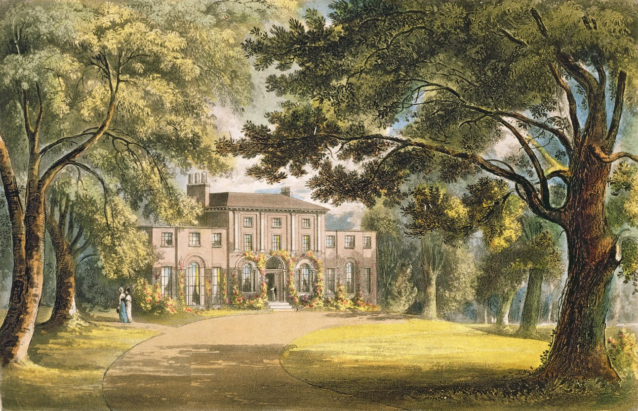 Holly Grove House, do "Repository of Arts" de Ackermann, publicado em 1826 de John Gendall
