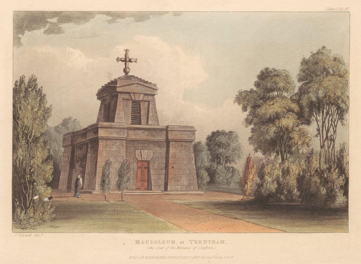 Mausoléu, em Trentham (a Sede do Marquês de Stratford) de John Gendall