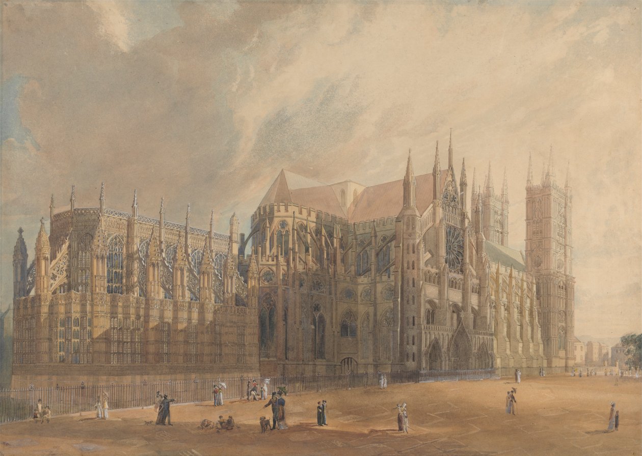 Vista nordeste da Abadia de Westminster de John Gendall