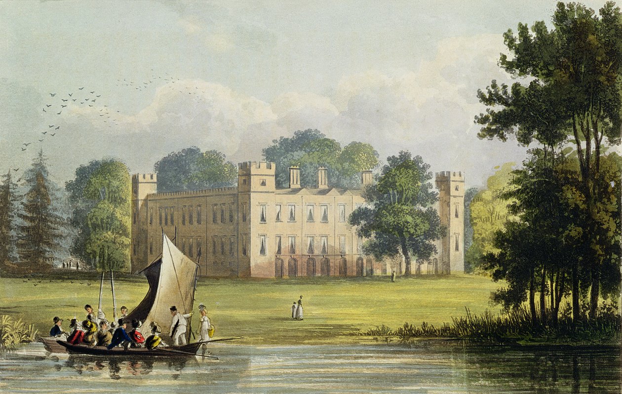 Casa Sion, de R. Ackermann (1764-1834) &39;Repository of Arts&39;, publicado em 1823 (gravura a cores) de John Gendall