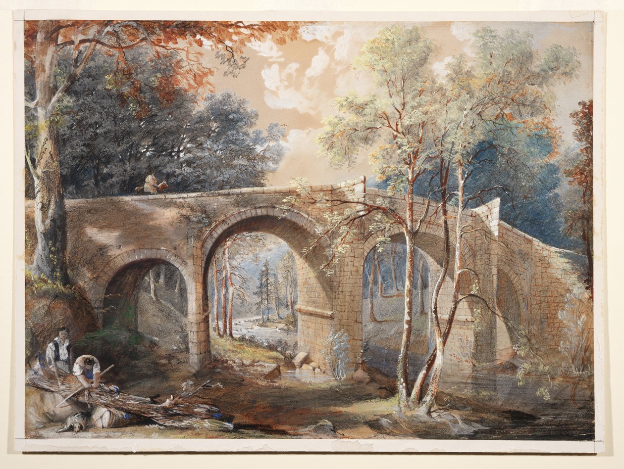 Lenhadores de Fingle Bridge, Dartmoor de John Gendall