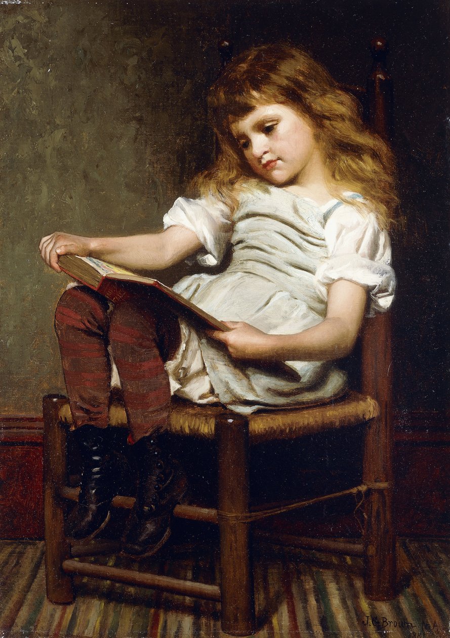 Uma hora de lazer, 1881 de John George Brown
