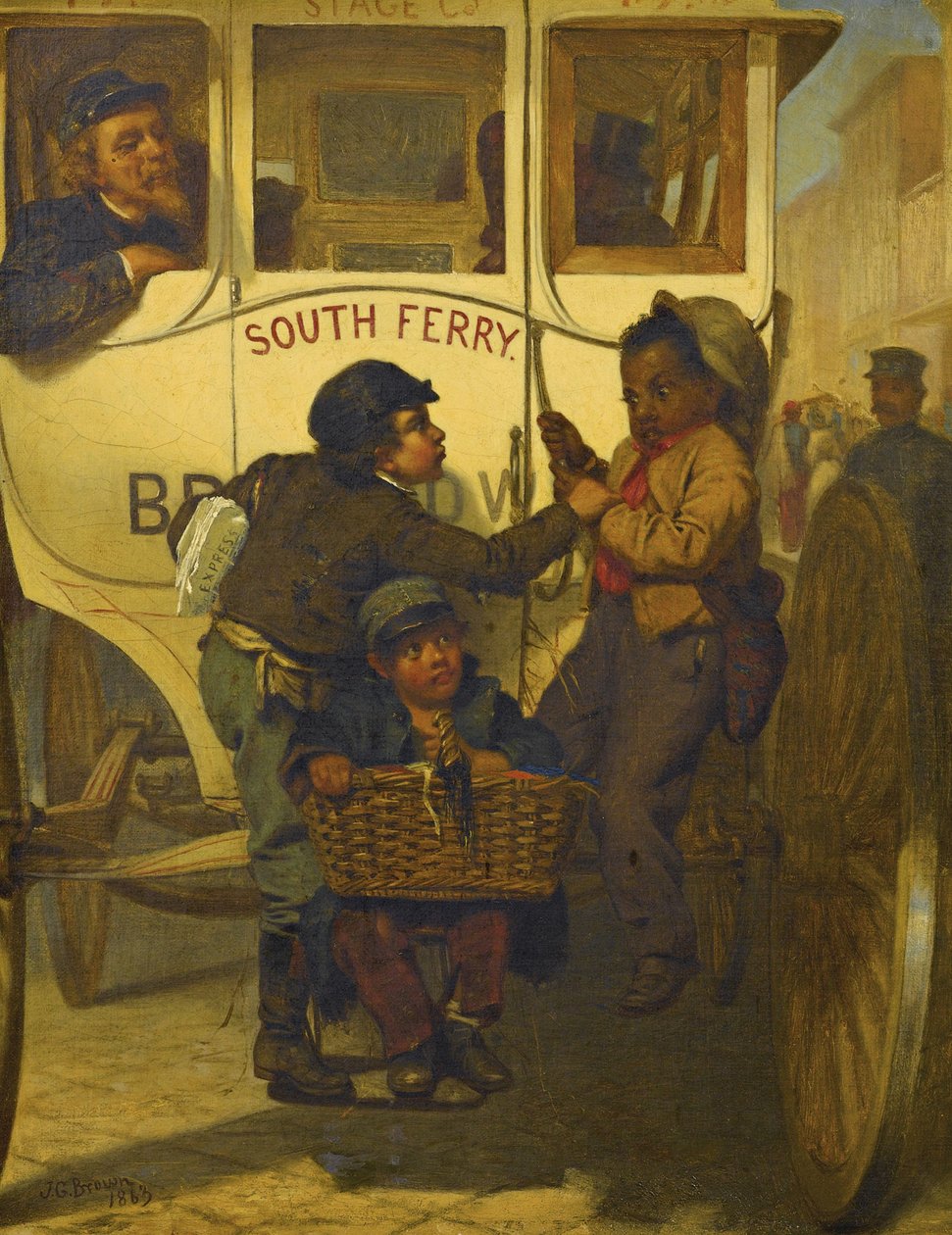 Pessoas de cor não permitidas nesta linha, 1863 de John George Brown