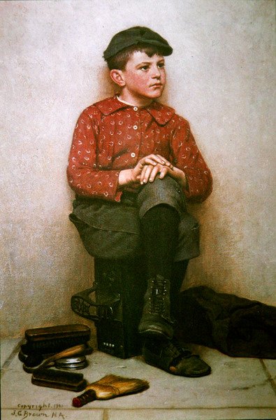 Shoeshine Boy, Nova Iorque de John George Brown