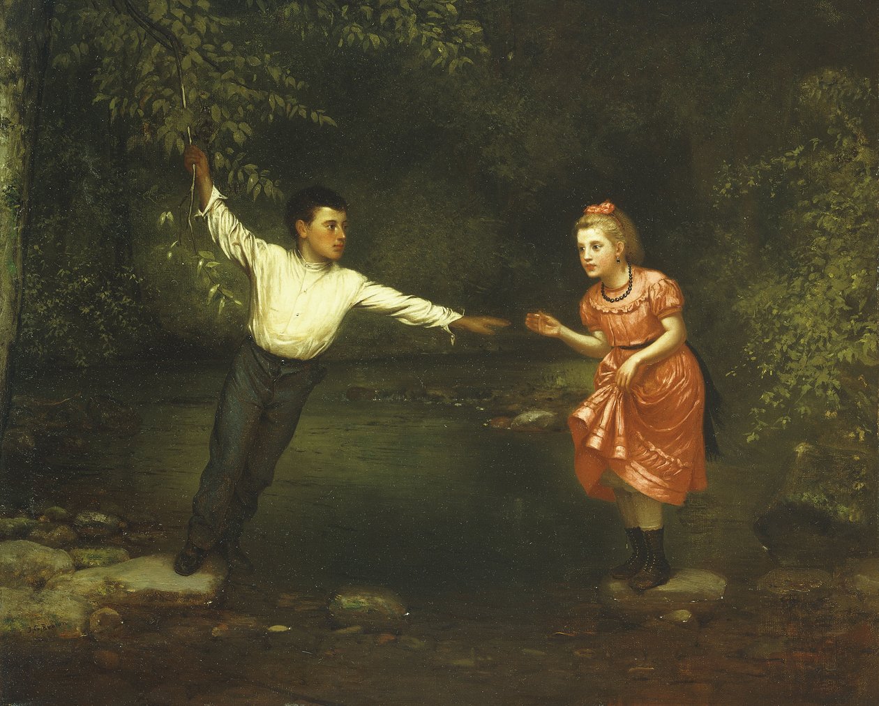 Trampolins sobre o Creek, de John George Brown