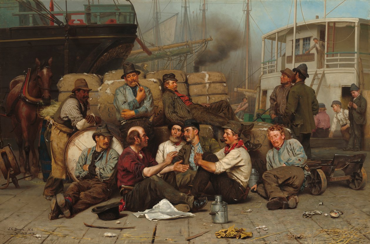 The Longshoremens Noon, 1879 de John George Brown