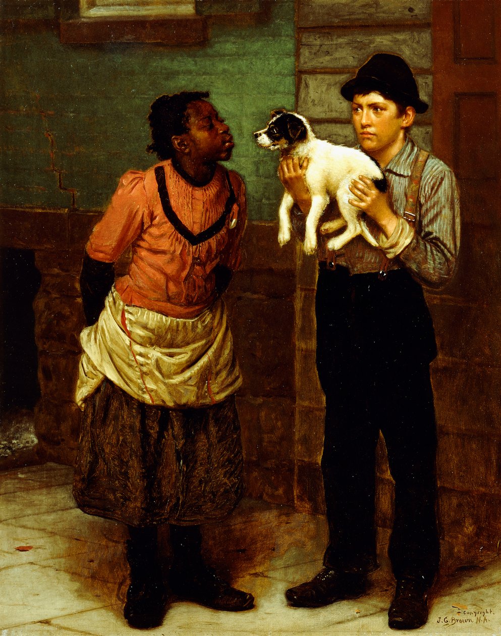 The New Puppy, de John George Brown
