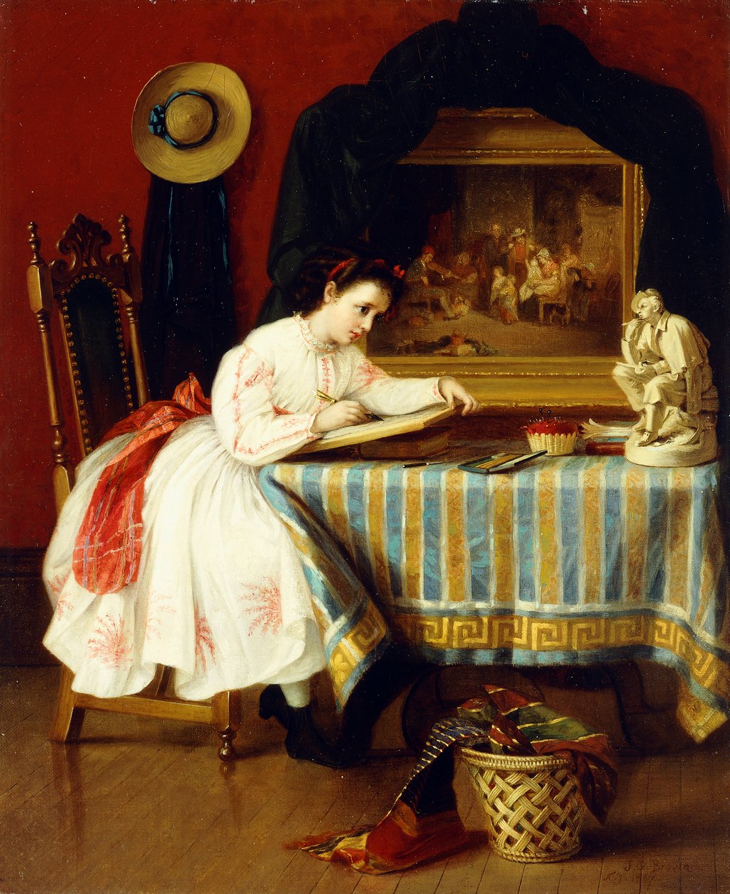 O jovem artista, 1867 de John George Brown