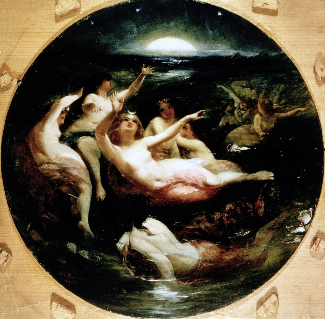 Diana e suas ninfas, 1850 de John George Naish