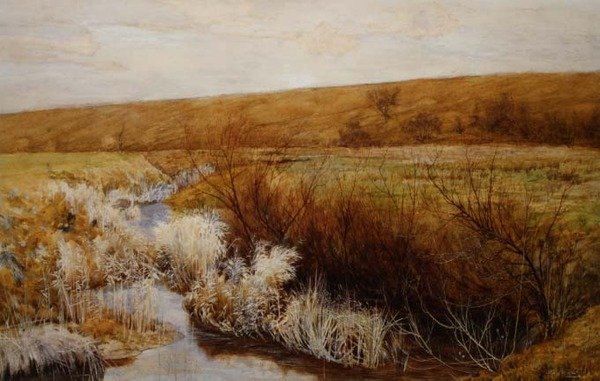 Um Prado no Inverno de John George Sowerby
