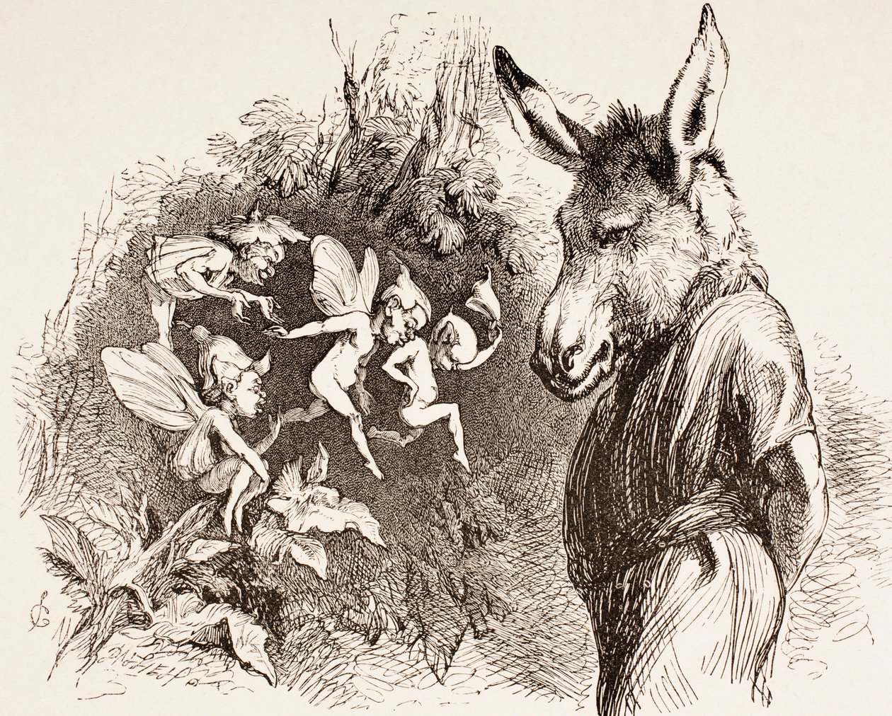 Ilustração para Sonho de uma Noite de Verão, da &39;The Illustrated Library Shakespeare&39;, publicada em Londres, 1890 de John Gilbert