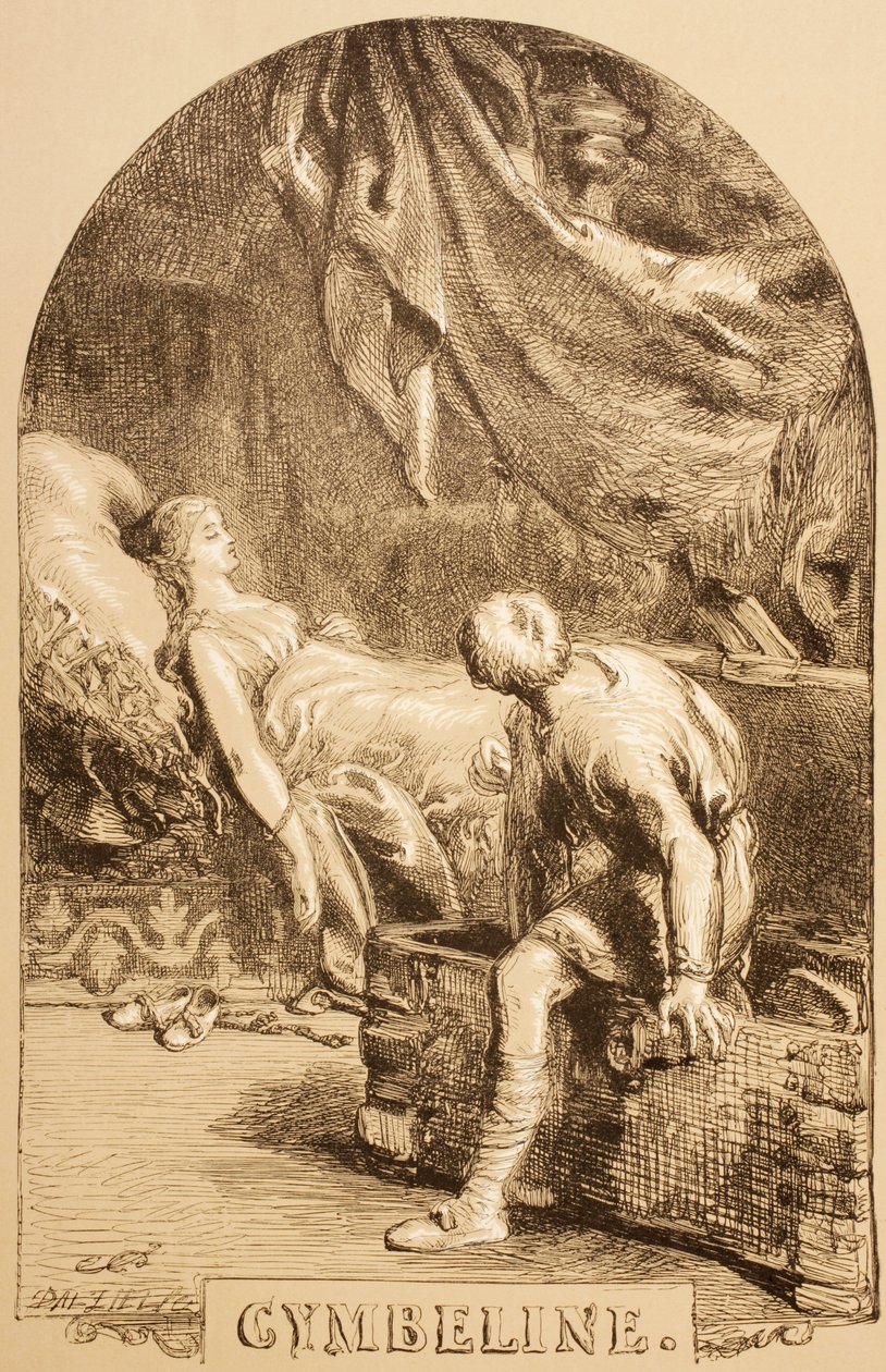 Ilustração para Cymbeline, de &39;The Illustrated Library Shakespeare&39;, publicada em Londres, 1890 de John Gilbert