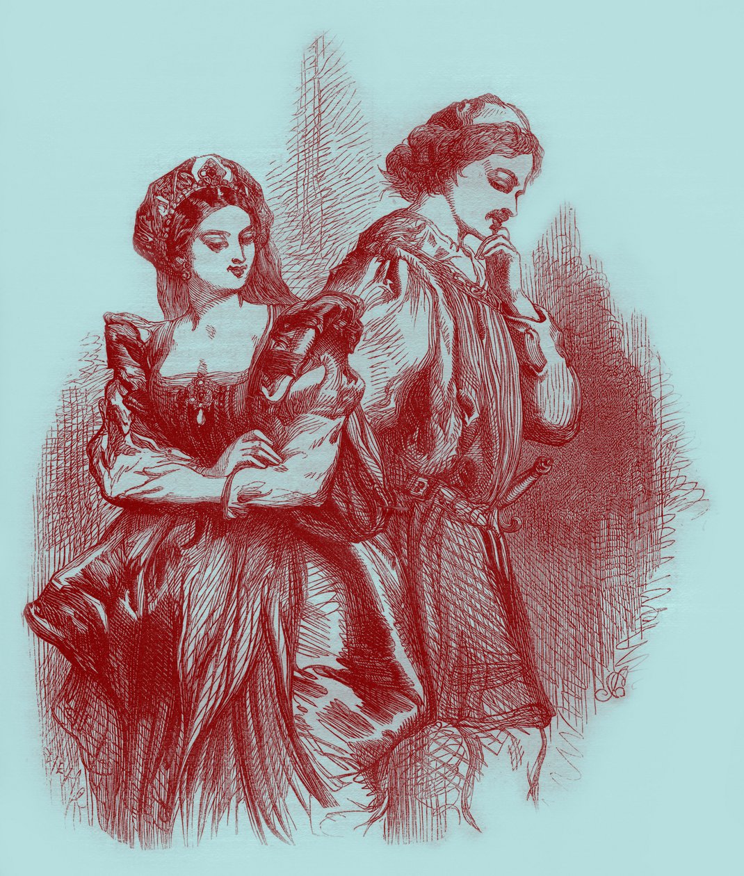 Much Adopção sobre Nada por William Shakaespeare de John Gilbert