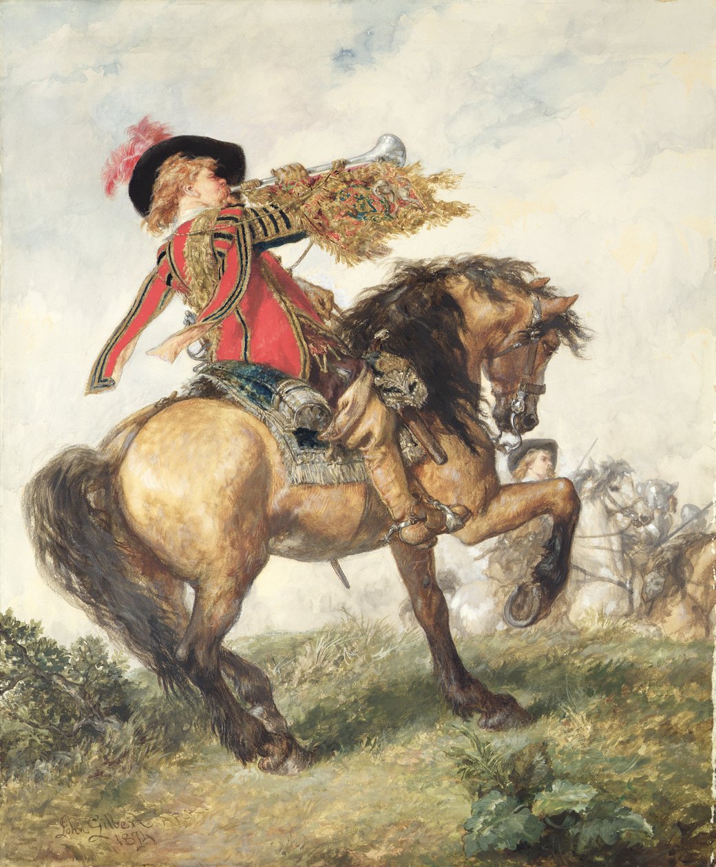 O trompetista do rei, 1874 de John Gilbert