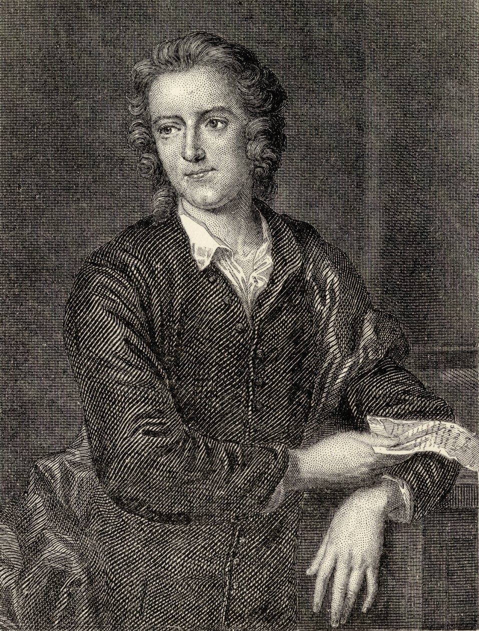 Thomas Gray, ilustração de "Memórias de Eminentes Etonianos", de Sir Edward Creasy publicou Londres em 1876 de John Giles Eccardt