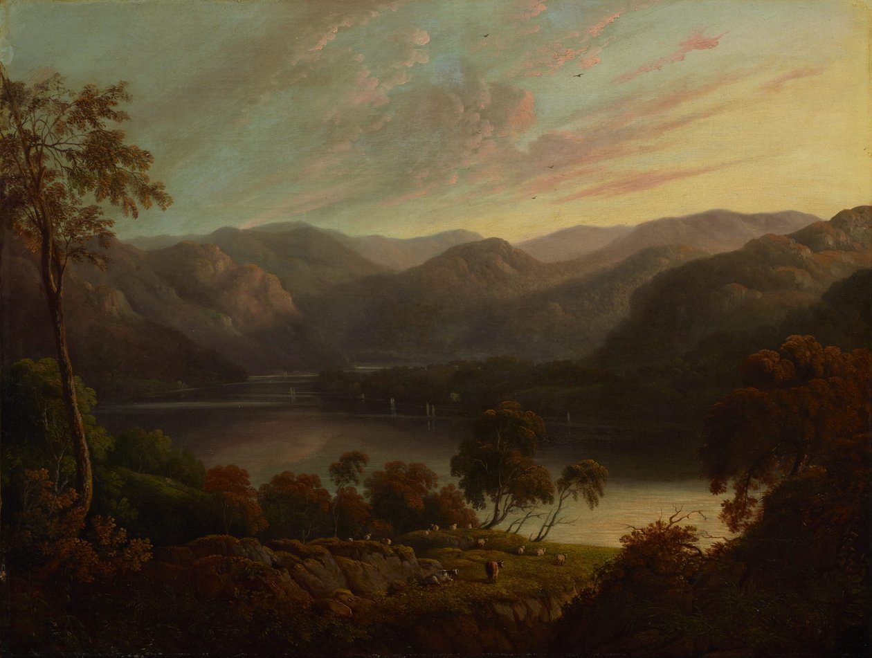 Vista da paisagem em Cumberland de John Glover