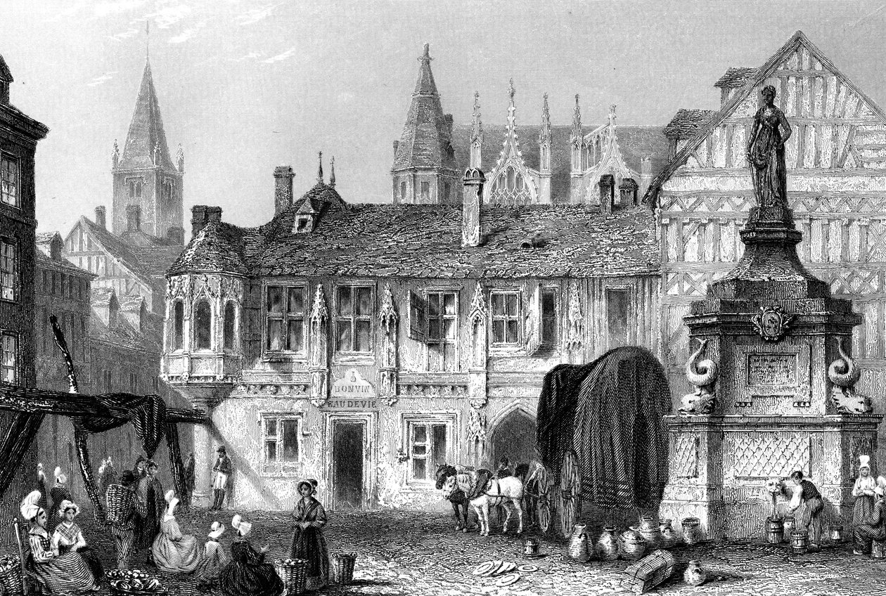 Palácio do Duque de Bedford, Rouen, França, século XIX. de John Godfrey