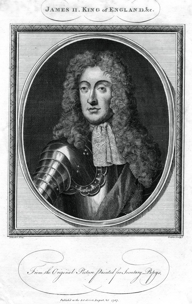 Rei James II da Inglaterra, 1787. de John Goldar
