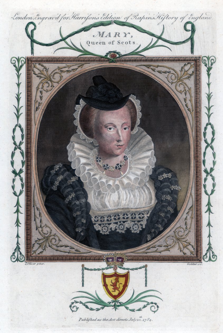Maria I da Escócia, popularmente conhecida como Maria, Rainha dos Escoceses, 1794. de John Goldar