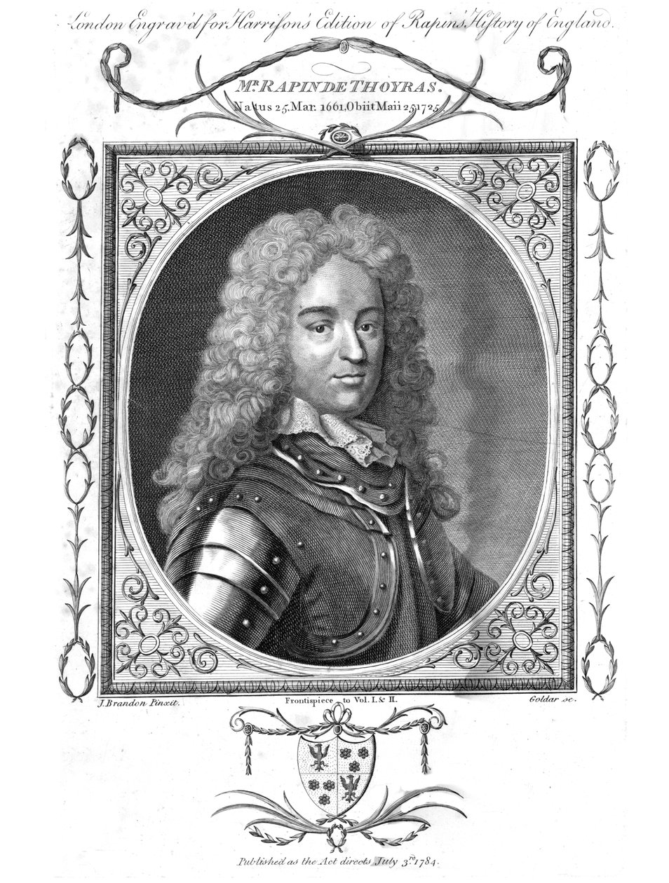 Sr. Rapin De Thoyras, 1784. de John Goldar