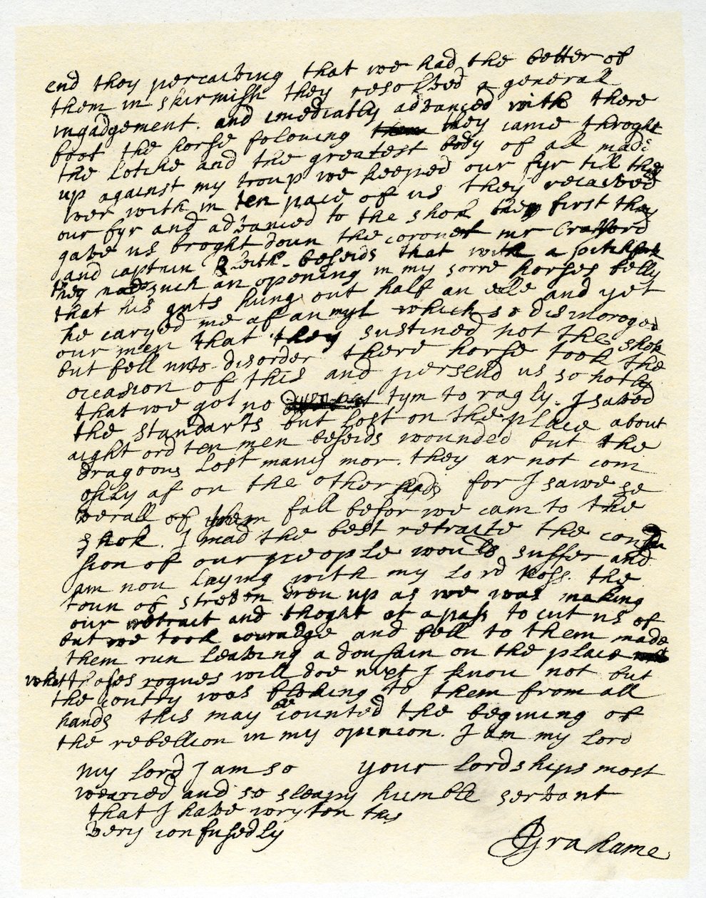 Carta de John Graham de Claverhouse a George Livingston, 1º de junho de 1679 de John Graham