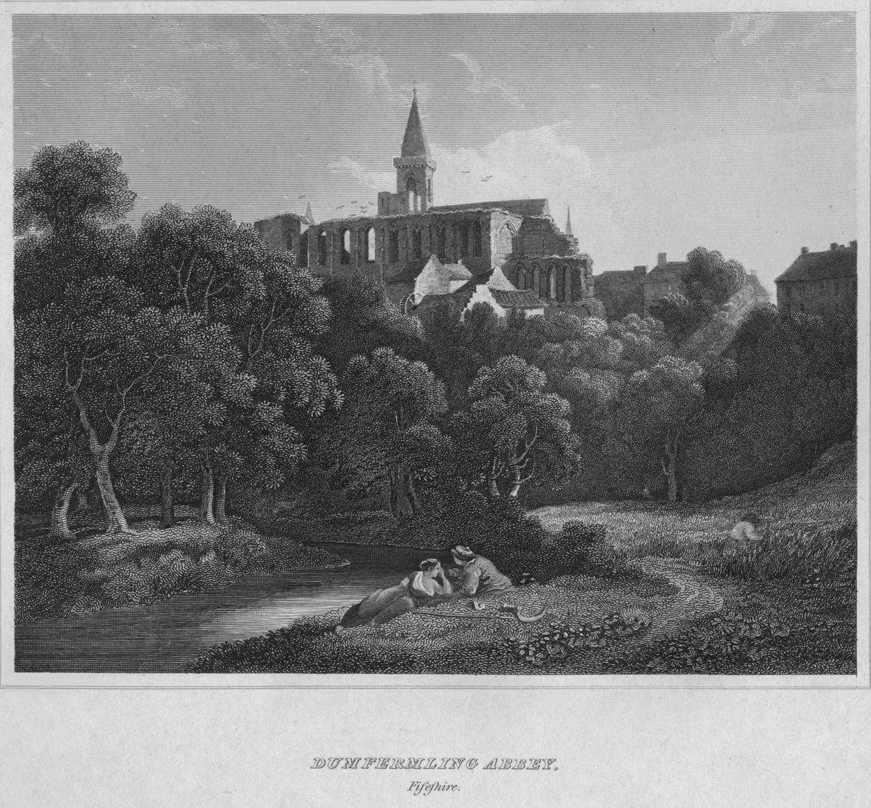 Abadia de Dunfermline, Fifeshire, 1814 de John Greig