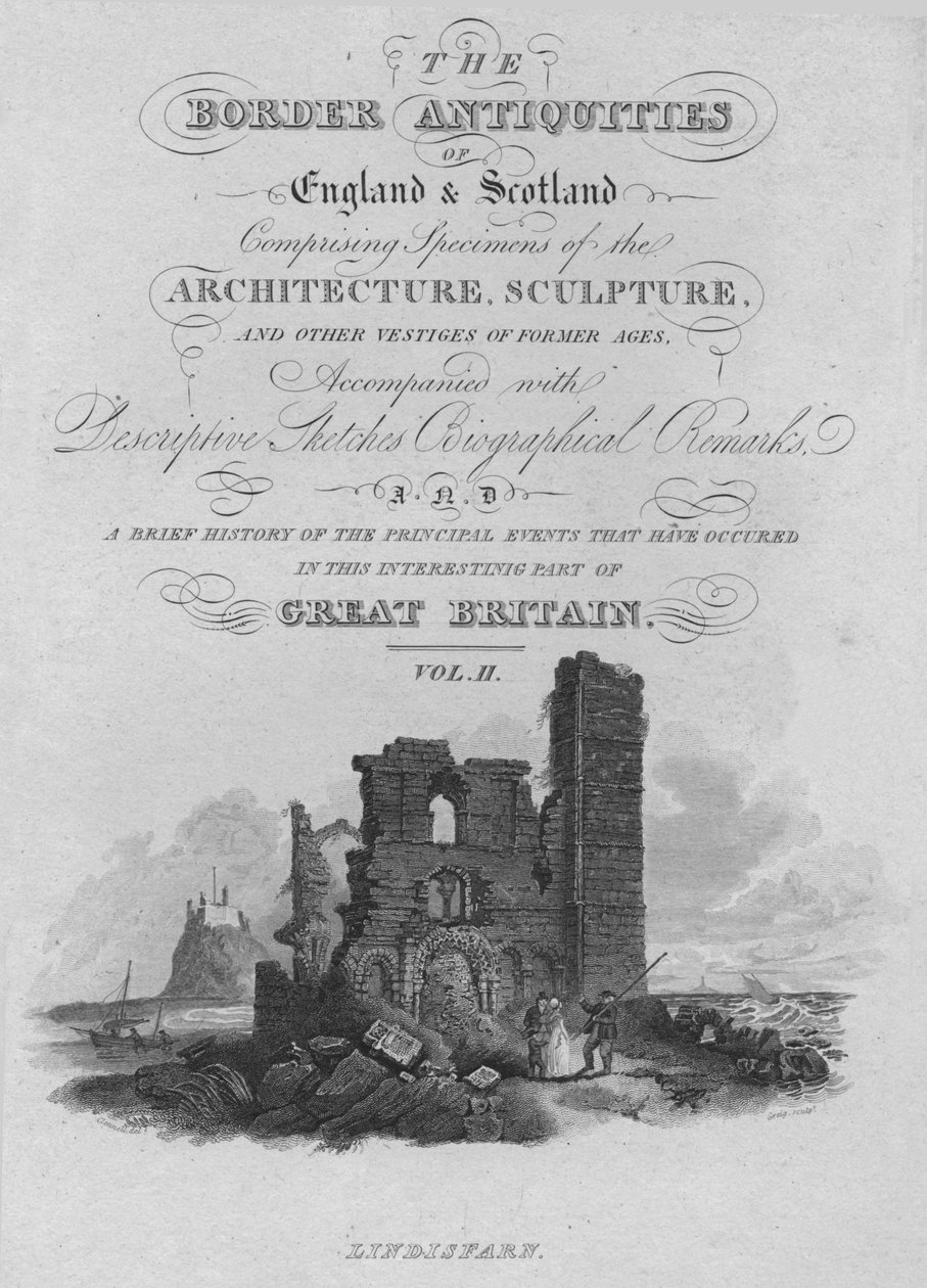 Frontispício - Lindisfarn, 1814 de John Greig