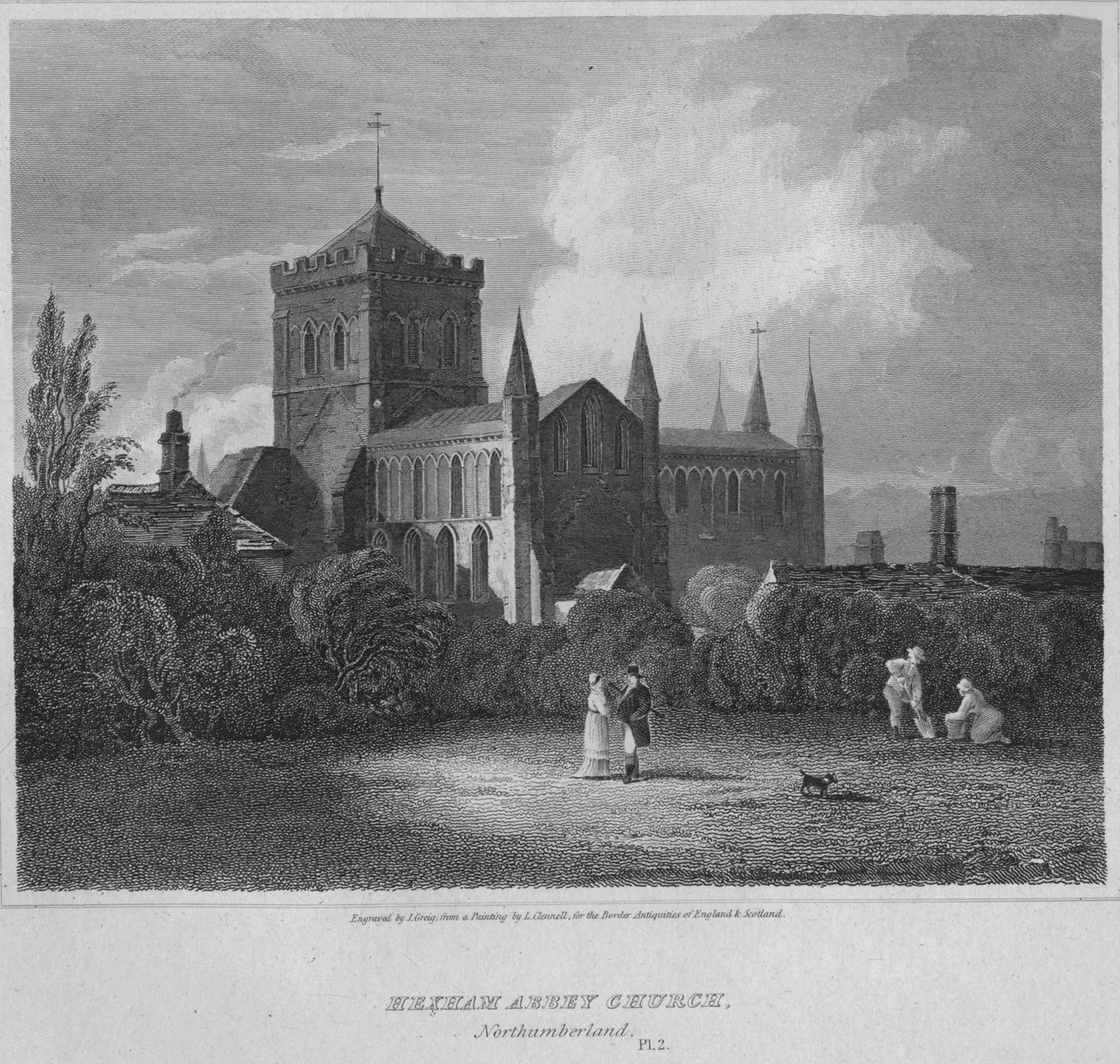 Abadia de Hexham, Igreja, Northumberland, 1814 de John Greig