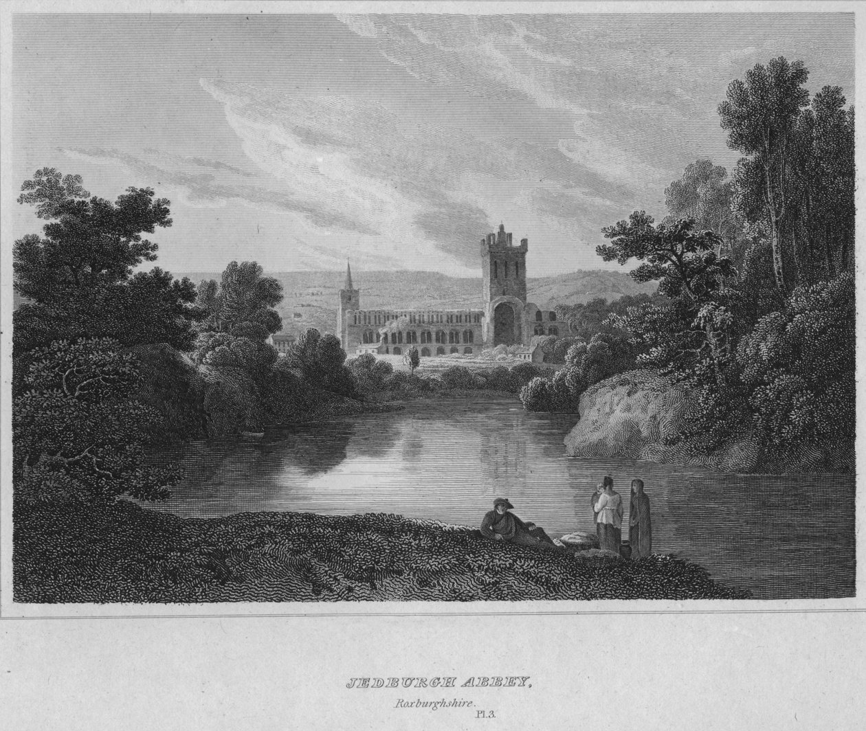 Abadia de Jedburgh, Roxburghshire, 1814 de John Greig