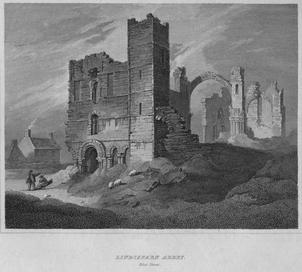 Abadia de Lindisfarne. Frente Oeste, 1814 de John Greig