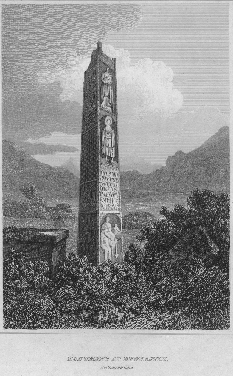 Monumento em Bewcastle. Northumberland, 1814 de John Greig