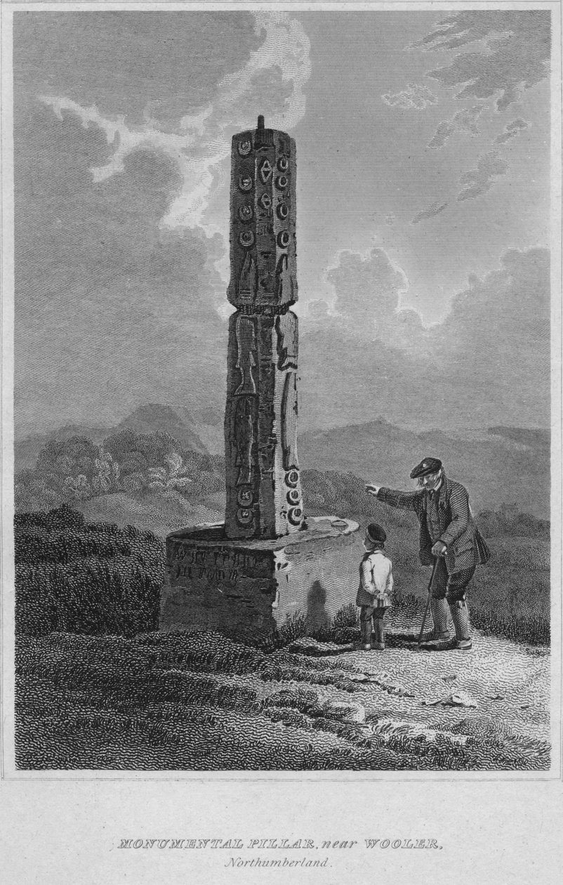 Pilar Monumental, perto de Wooler, Northumberland, 1814 de John Greig