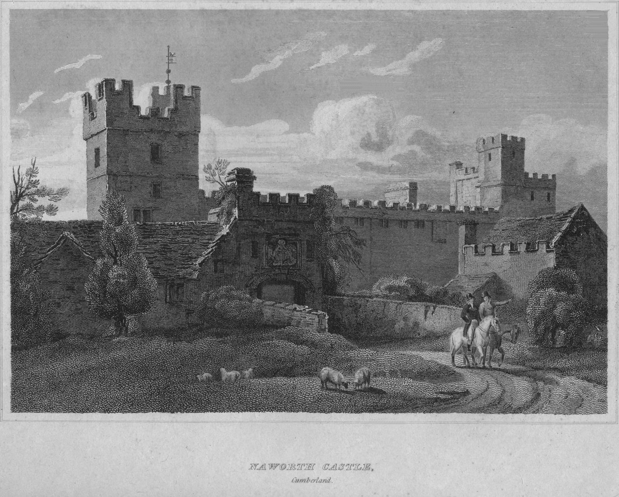 Castelo de Naworth, Cumberland, 1814 de John Greig